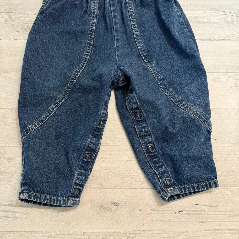 Oshkosh B'gosh vintage Pink Label Bubble Overalls Size 3T Made in the‎ USA